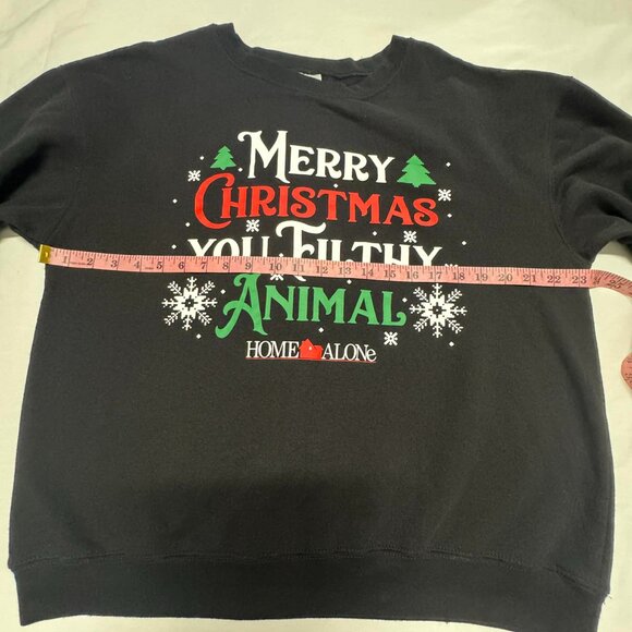 Black Ugly Christmas Sweater Home Alone Filthy Animal XL (16-17) - Picture 6 of 11
